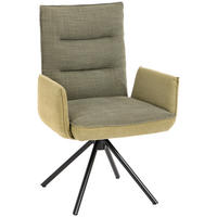 ARMLEHNSTUHL drehbar 360 °  in Flachgewebe  - Schwarz/Grün, Design, Textil/Metall (59/93/59cm) - Dieter Knoll