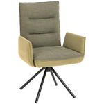 ARMLEHNSTUHL  in Flachgewebe  - Schwarz/Grün, Design, Textil/Metall (59/93/59cm) - Dieter Knoll