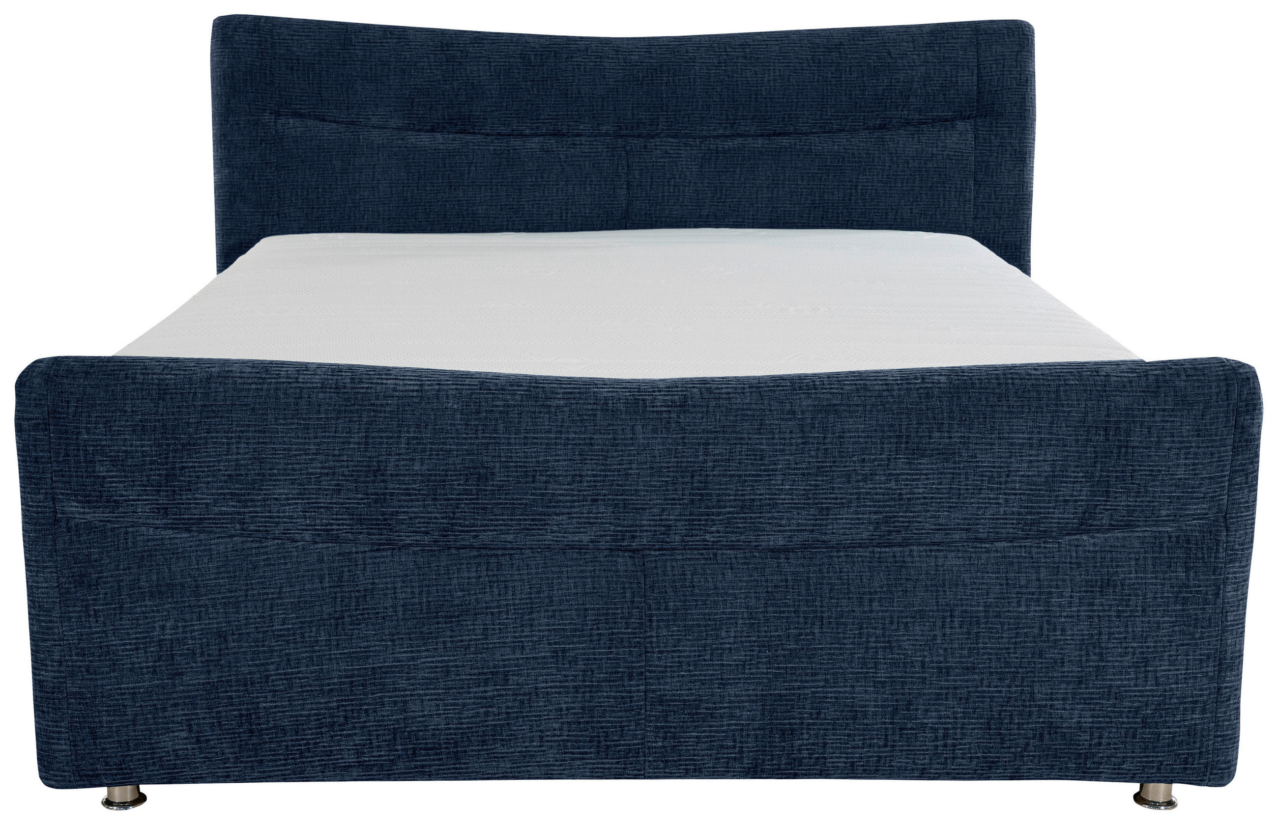 BOXSPRINGBETT 140/200 cm  in Dunkelblau  - Dunkelblau, KONVENTIONELL, Textil/Metall (140/200cm) - Esposa