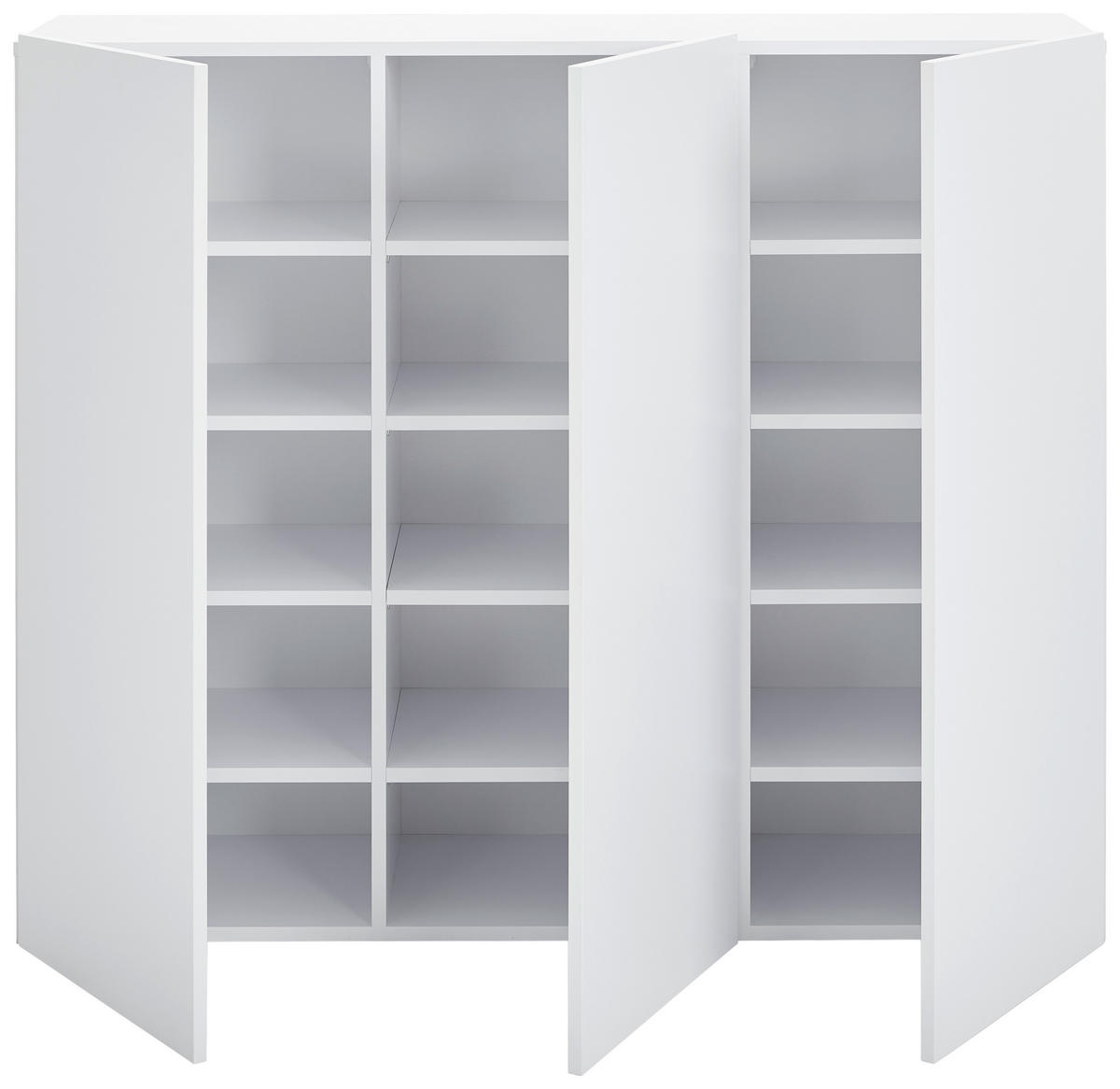VISEČA OMARA ZA ČEVLJE bela - bela, Design, leseni material (120/100/34cm) - Hom`in