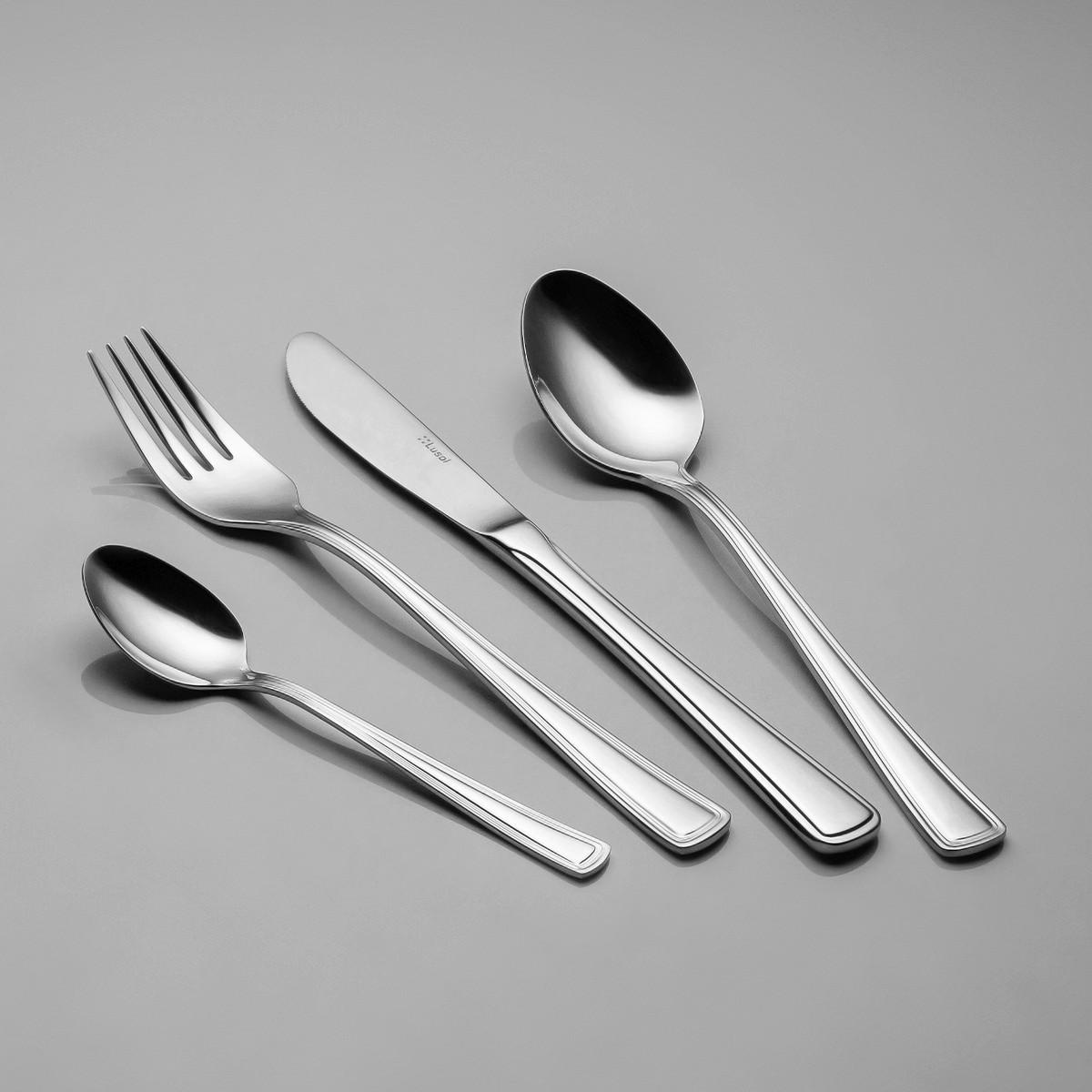 BESTECKSET   - Chromfarben, Basics, Metall (40/24,5/4cm) - Sola