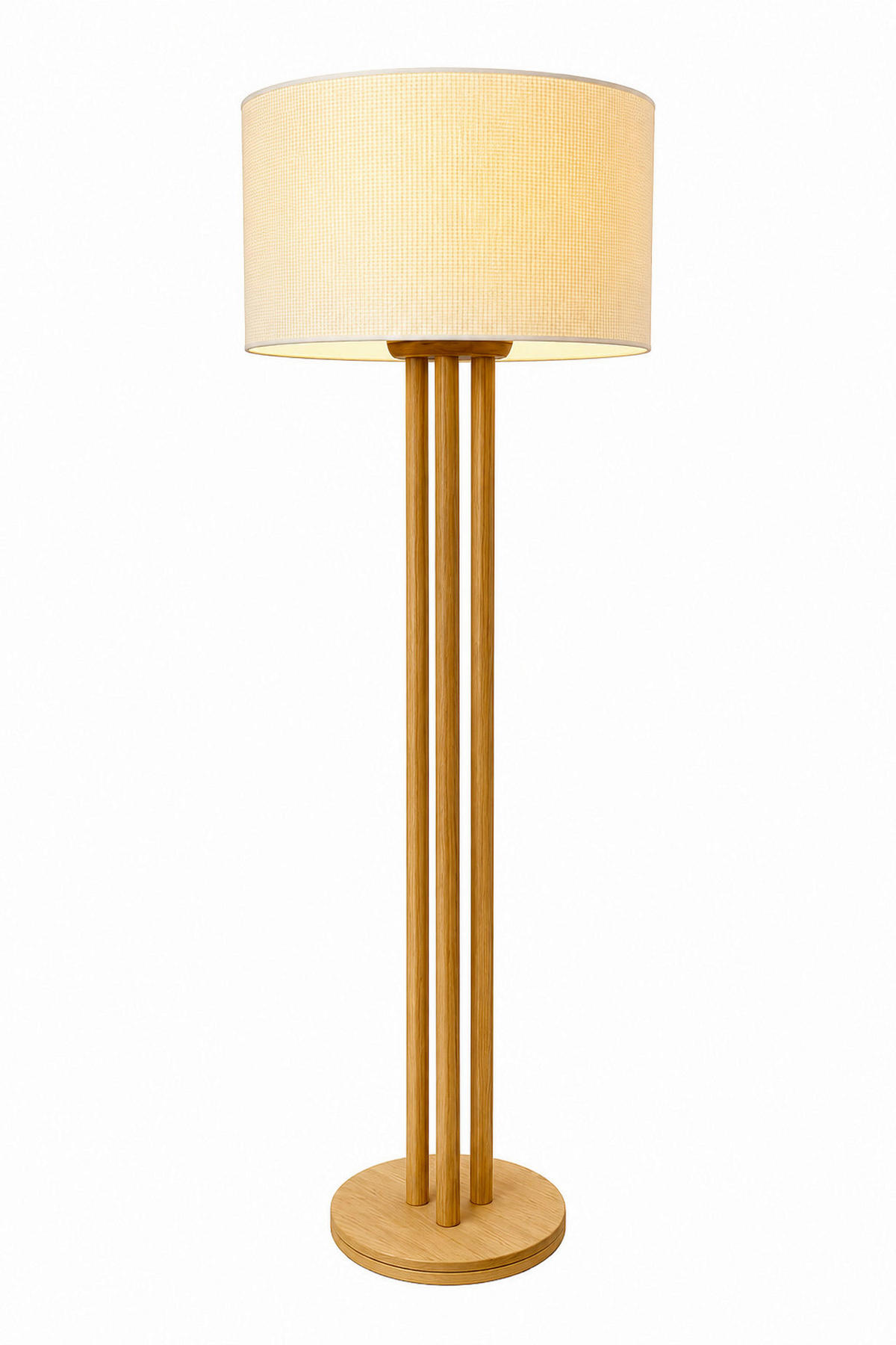STEHLEUCHTE Patagonia 50/160 cm  - Eichefarben/Creme, Natur, Holz/Textil (50/160cm) - Waldwelt