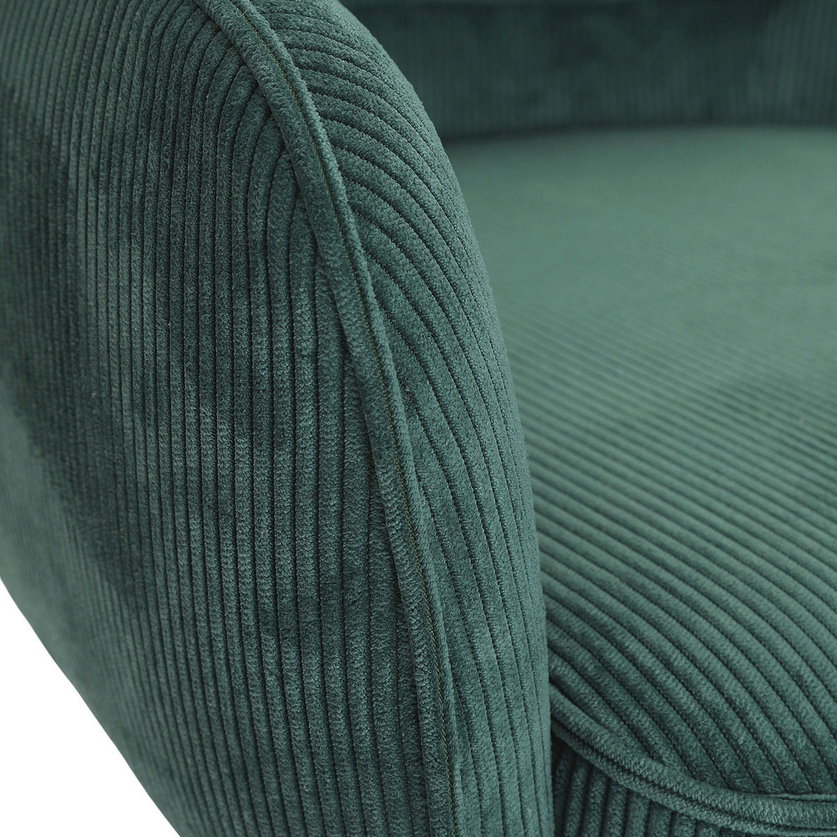 ARMLEHNSTUHL  Stoffauswahl, Sitzfläche 360° drehbar, automatische Rückholfunktion Cord  - Schwarz/Grün, Design, Textil/Metall (60/95/62cm) - Novel