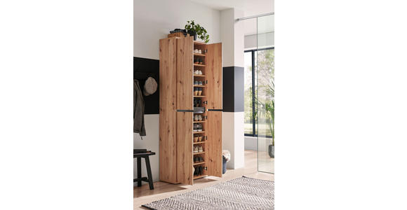 SCHUHSCHRANK 70/210/34 cm - Eichefarben, KONVENTIONELL, Holzwerkstoff (70/210/34cm) - Xora