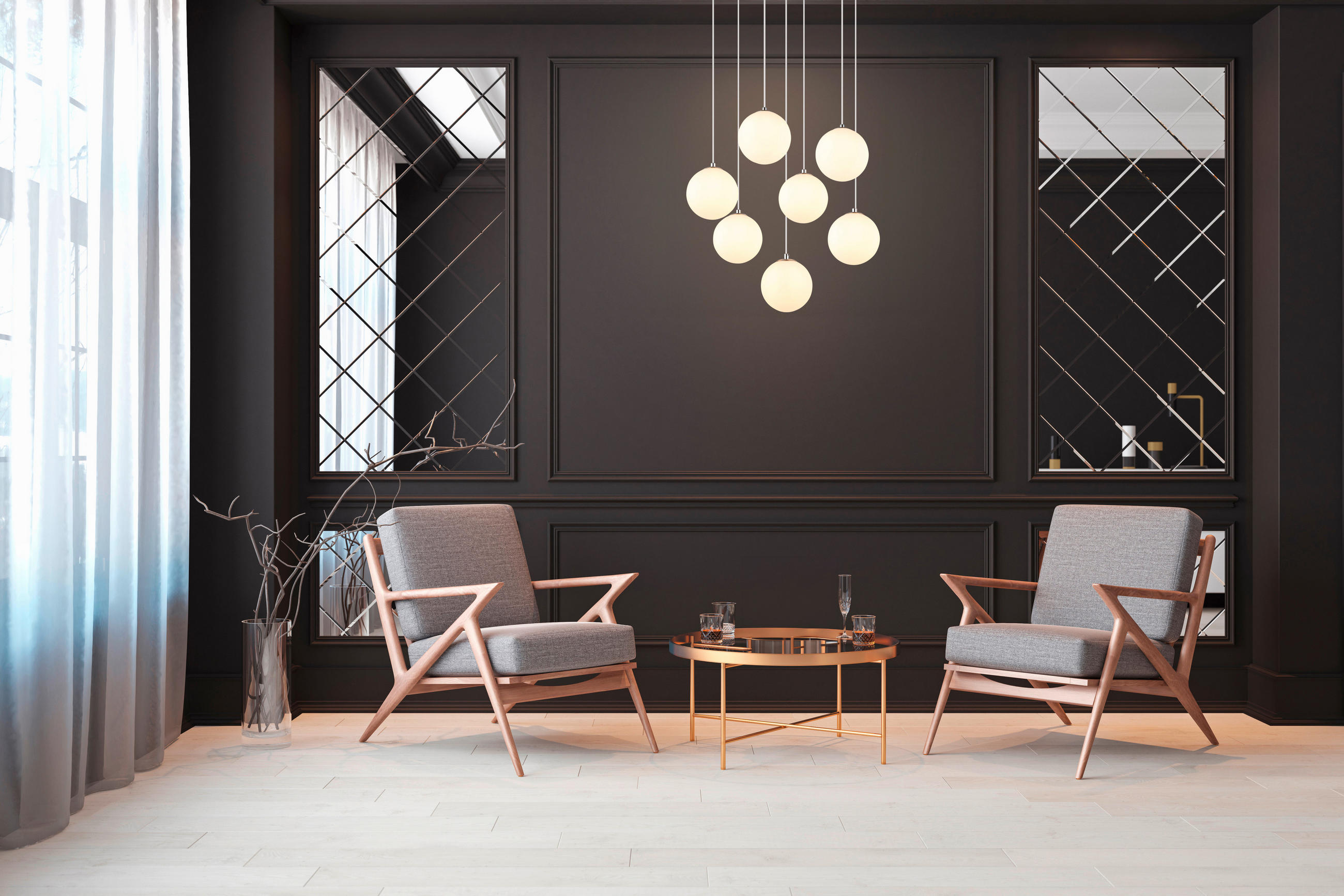 VISEČA LED-SVETILKA RIHA //3000 K/230 V/G9 - črna/barve niklja, Design, kovina/umetna masa (55/120cm) - Globo