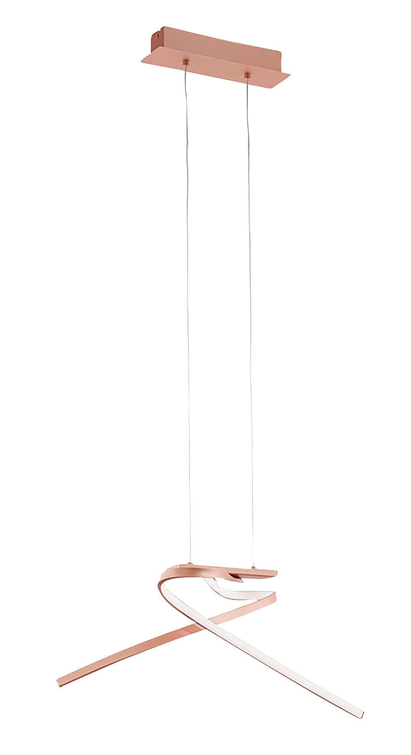 Eglo Led-Hängeleuchte Palozza Rosa, Weiß, Gold 70.5 cm