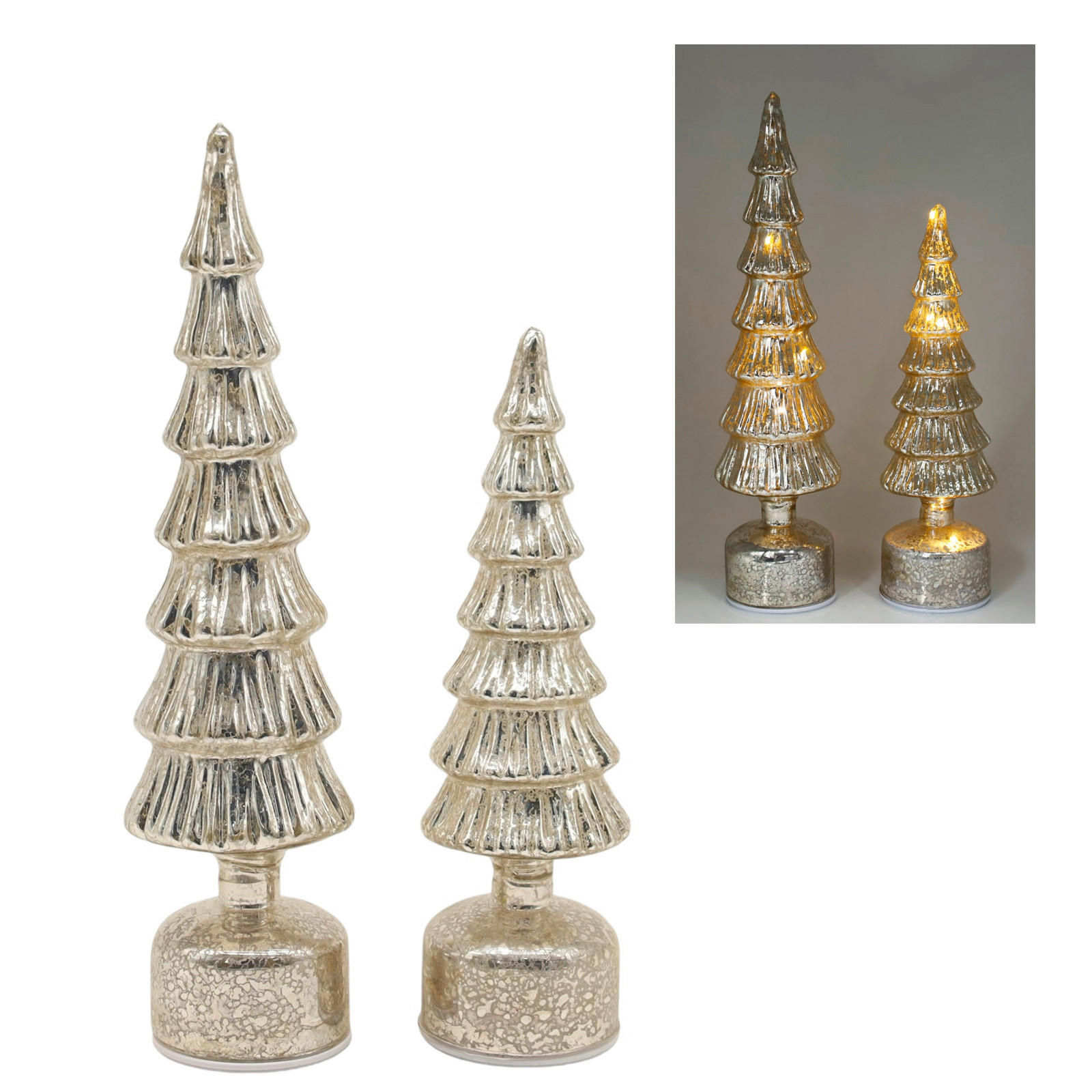 DEKORATIONSTRÄD  - champagne, Lifestyle, glas (10,5/41cm) - X-Mas
