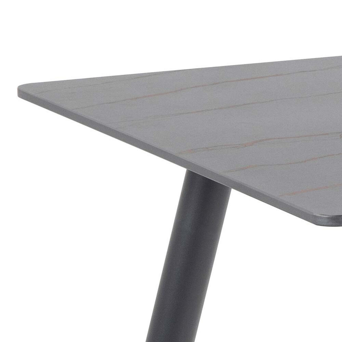 JEDILNA MIZA, črna  - črna, Moderno, kovina/keramika (140/80/75cm) - MID.YOU