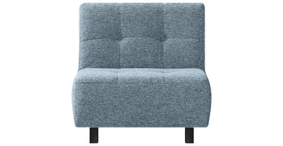 SCHLAFSESSEL Flachgewebe Hellblau - Schwarz/Hellblau, Design, Textil/Metall (85/92/102cm) - Novel