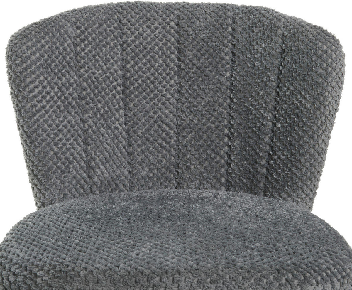 STUHL Struktur Grau Pappel Sperrholz  - Schwarz/Grau, LIFESTYLE, Holz/Textil (55/79/59cm) - Livetastic
