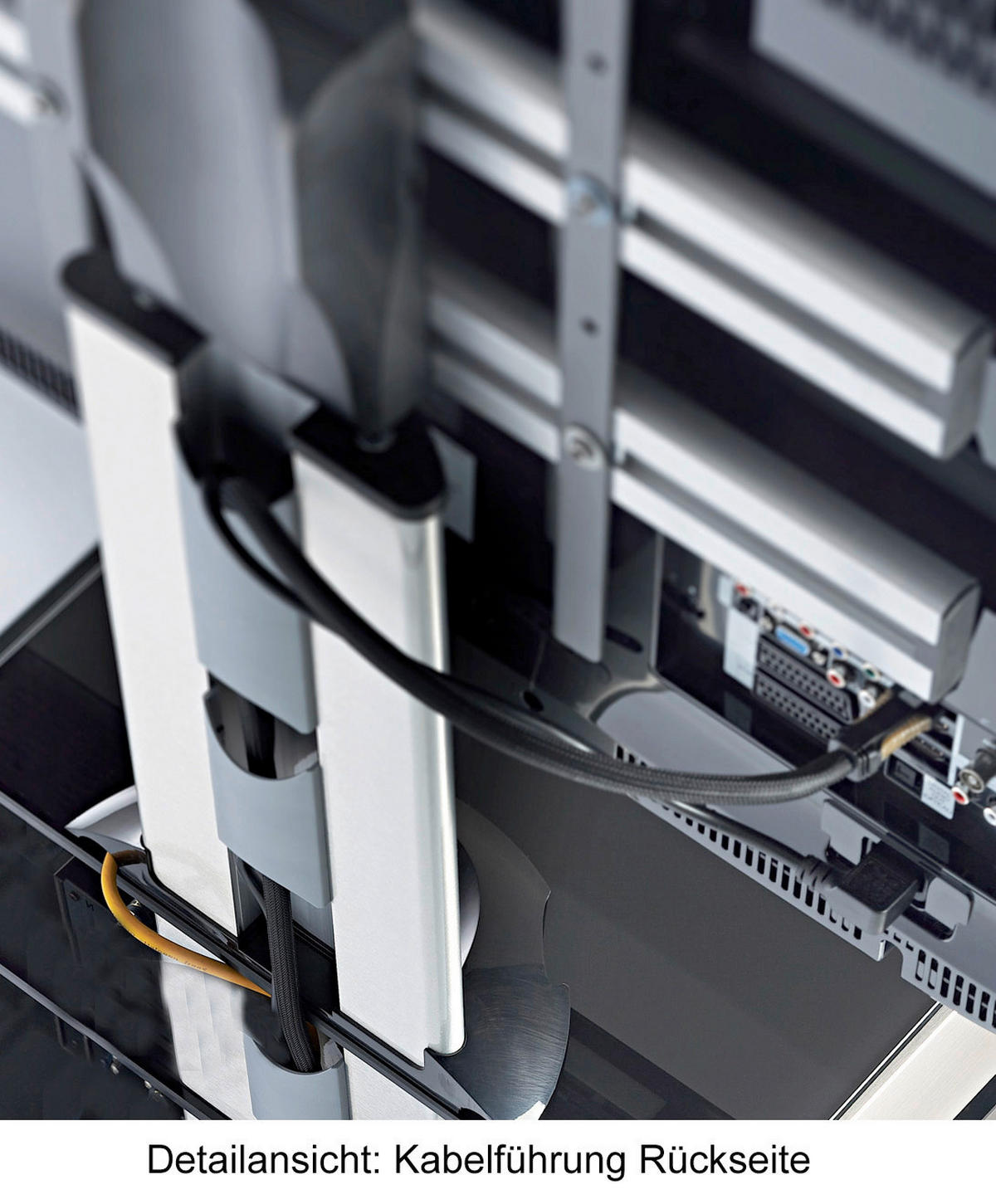 TV-RACK 60/100/44 cm  - Transparent/Silberfarben, KONVENTIONELL, Glas/Metall (60/100/44cm) - MID.YOU