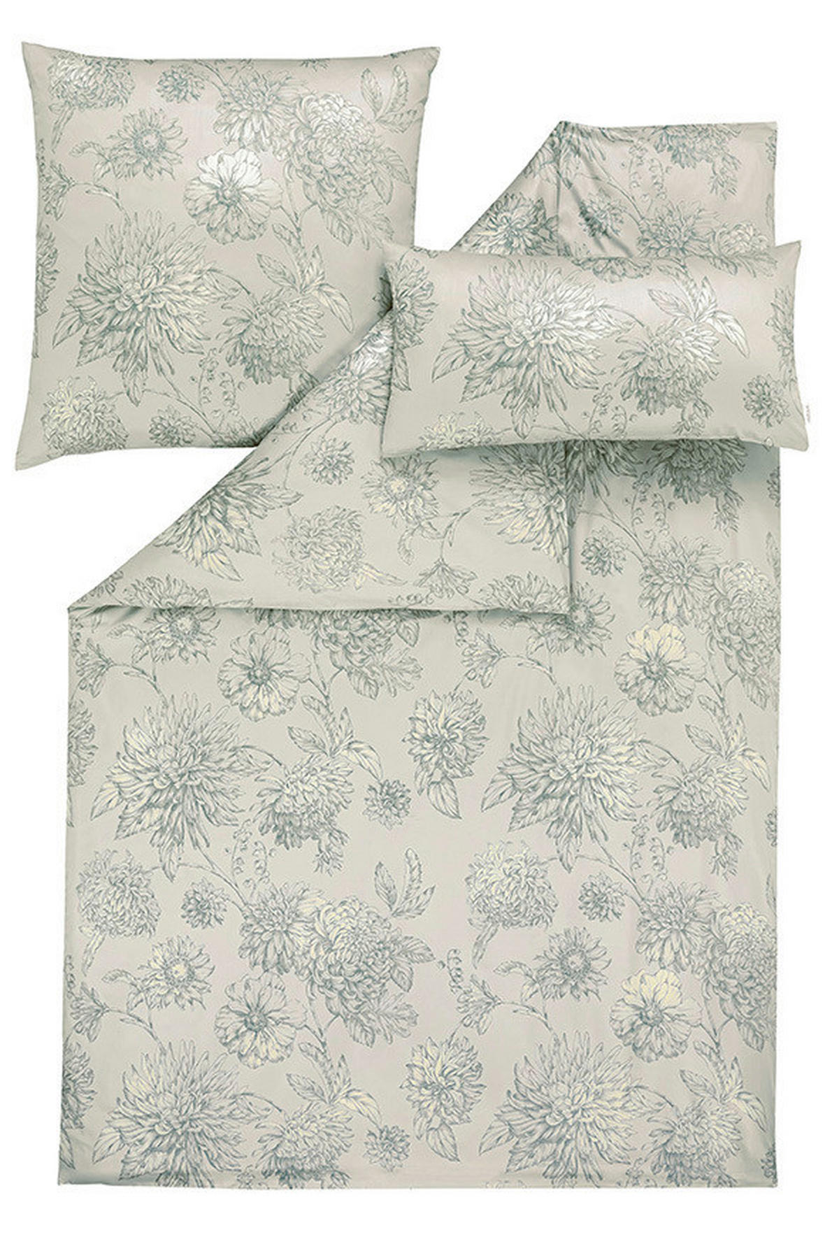 POSTELJNINA Exquisit 140/200 cm saten svetlo zelena  - svetlo zelena, Basics, tekstil (140/200cm) - Estella