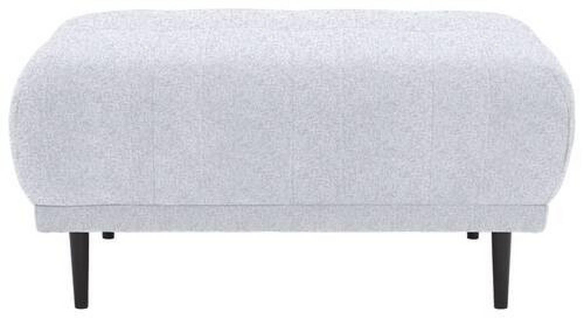 HOCKER in Textil Hellgrau  - Hellgrau/Schwarz, Design, Holz/Textil (93/45/77cm) - Stylife