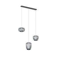 LED-HÄNGELEUCHTE Cenicientos 90/8/150 cm   - Schwarz, Design, Metall (90/8/150cm) - Eglo
