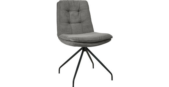 STUHL - Schwarz/Grau, Design, Textil/Metall (49/90/68cm) - Johann Jakob