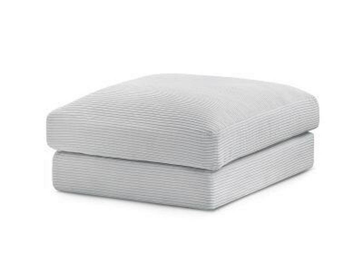 HOCKER LEONARD Cord Hellgrau  - Hellgrau/Schwarz, MODERN, Kunststoff/Textil (86/43/86cm)
