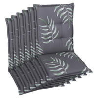 SESSELAUFLAGENSET Blätter  - Anthrazit, Design, Textil (50/7/108cm)