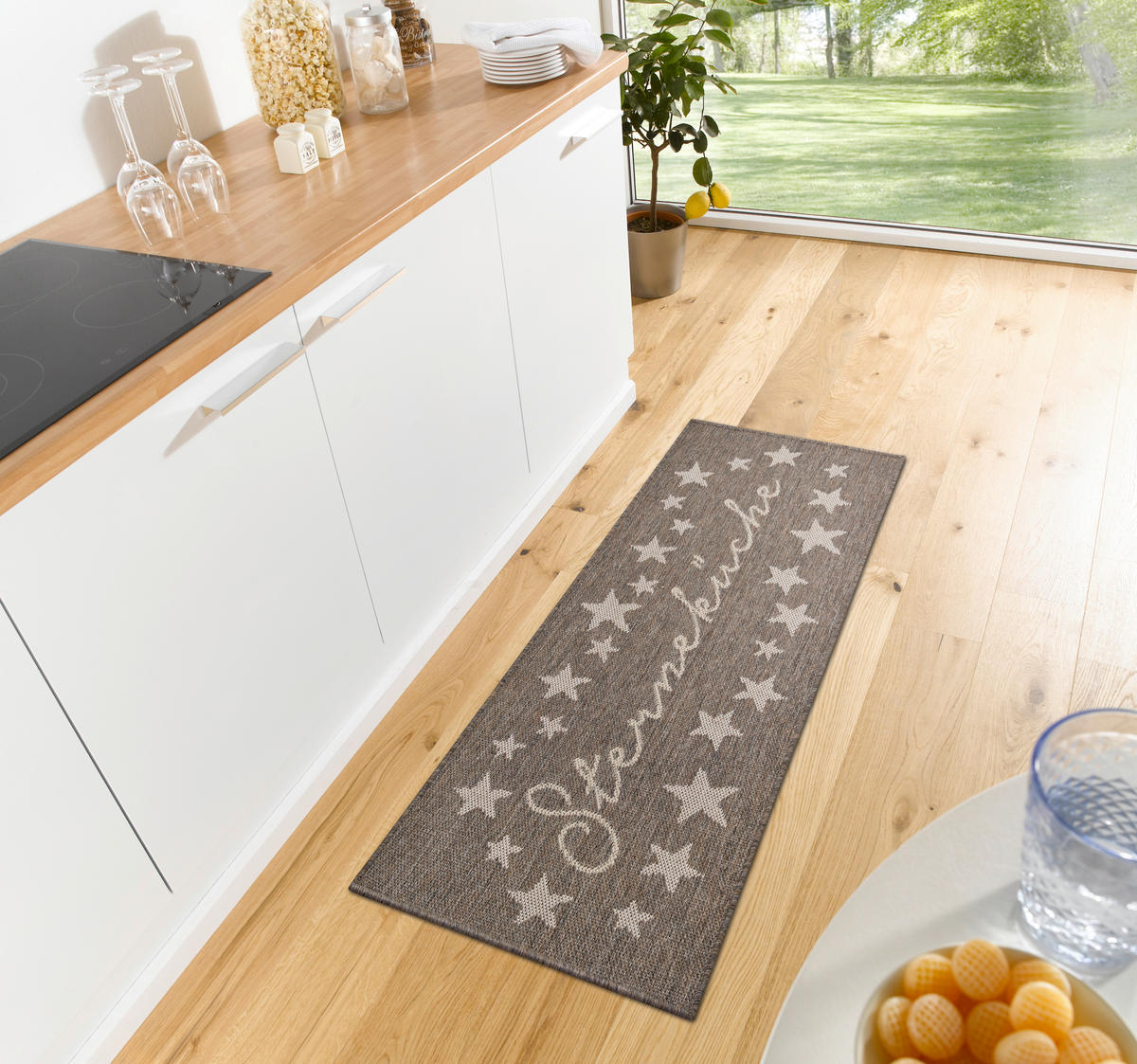 Chic: Küchenläufer (rechteckig 62/150 cm Cucina Cappuccino  - Cappuccino, Design, Kunststoff (62/150cm)