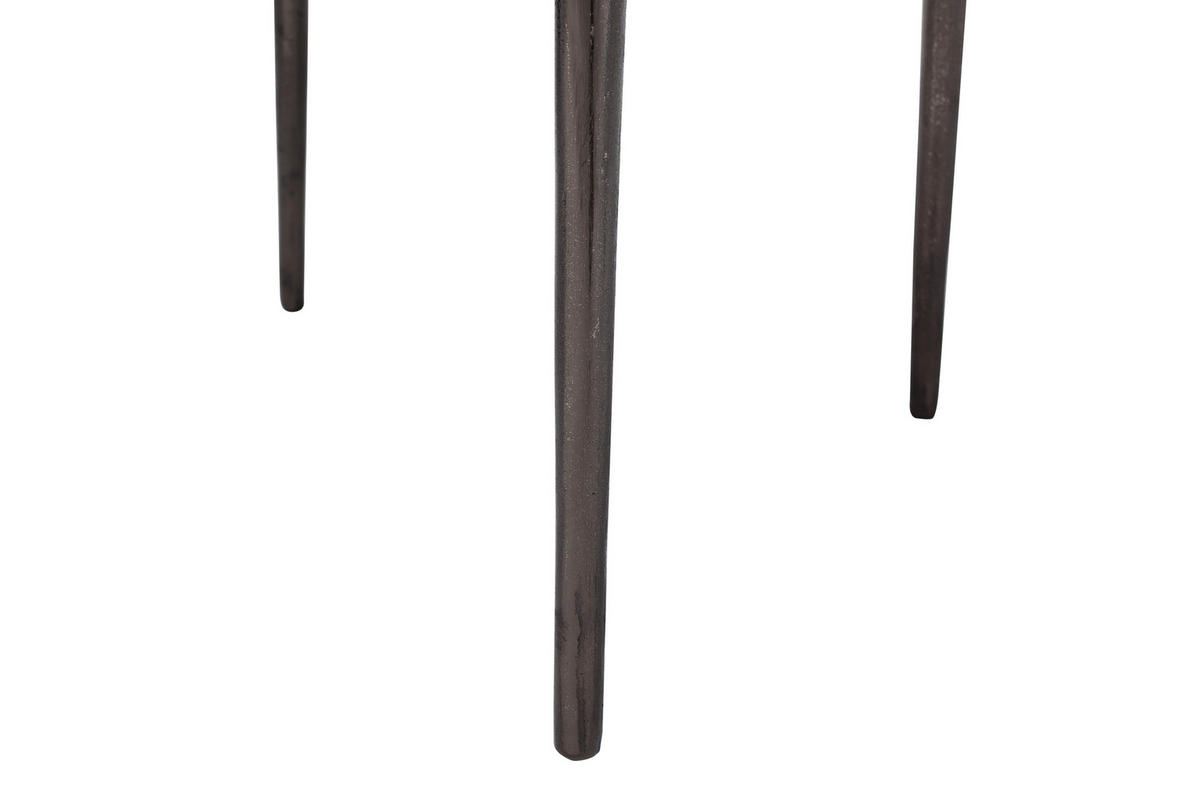 BEISTELLTISCH in Metall 41/46/44 cm  - Goldfarben/Schwarz, Design, Metall (41/46/44cm) - Kayoom