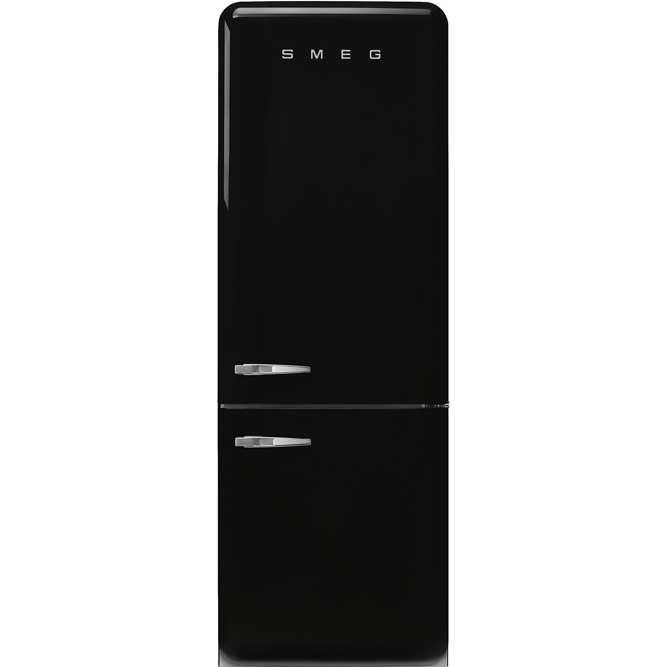 KÜHL-GEFRIER-KOMBINATION FAB38RBL5  - Schwarz, Basics, Metall (70,6/205/71,1cm) - SMEG