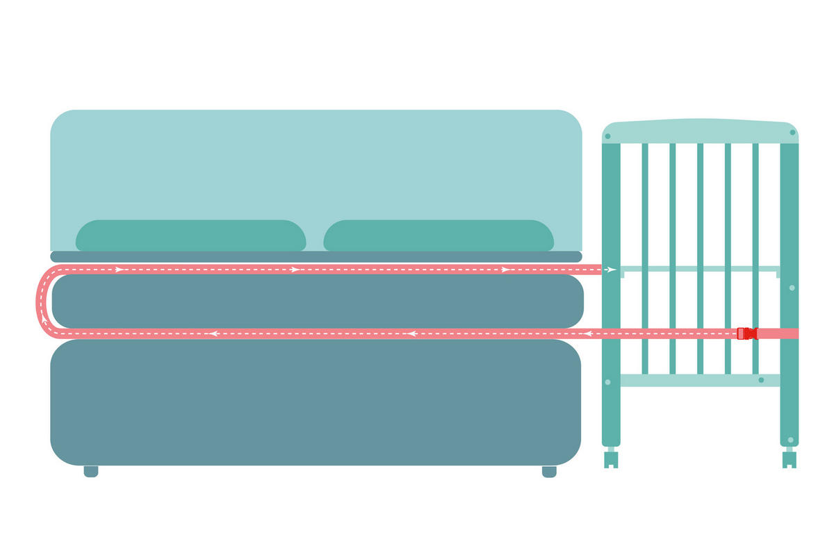 BEISTELLBETT Nino  - Naturfarben, Basics, Holz (94/69/85cm) - Fillikid