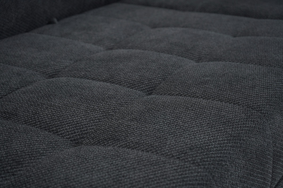 ECKSOFA Dunkelgrau Velours  - Dunkelgrau/Schwarz, ROMANTIK / LANDHAUS, Textil/Metall (289/228cm) - MID.YOU