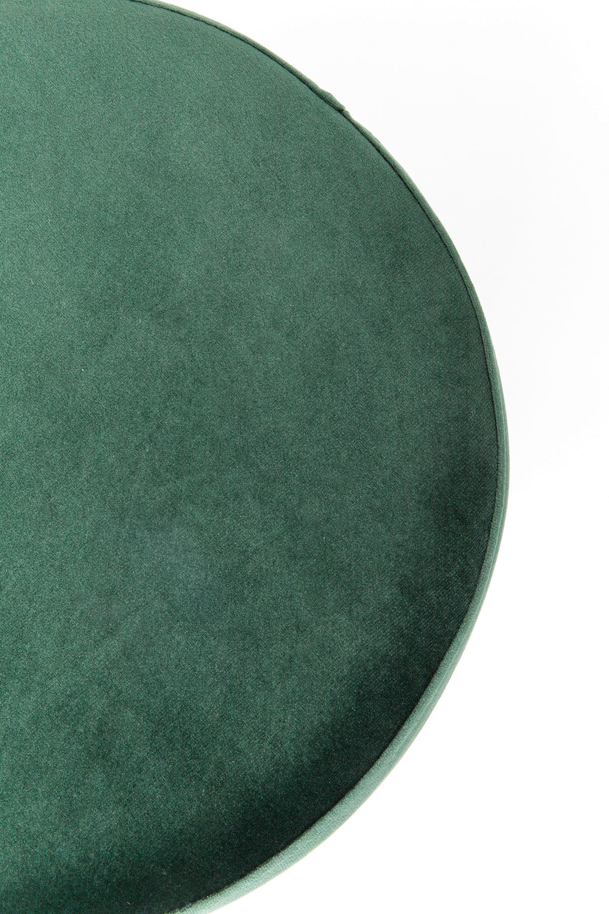 HOCKER Samt Dunkelgrün  - Dunkelgrün/Messingfarben, Trend, Textil/Metall (35/42/35cm) - Kare-Design