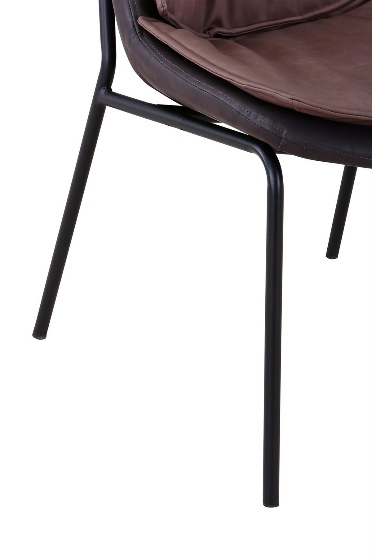 STUHL - Hellbraun/Dunkelbraun, Design, Textil/Metall (54/84/64cm) - Kayoom