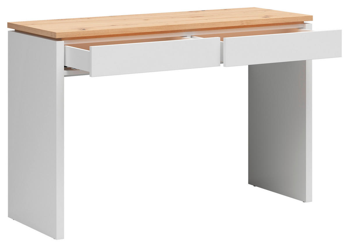 SCHMINKTISCH 120/42/78 cm, Weiß, Eiche Artisan  - Weiß/Eiche Artisan, MODERN, Holzwerkstoff (120/42/78cm) - Xora