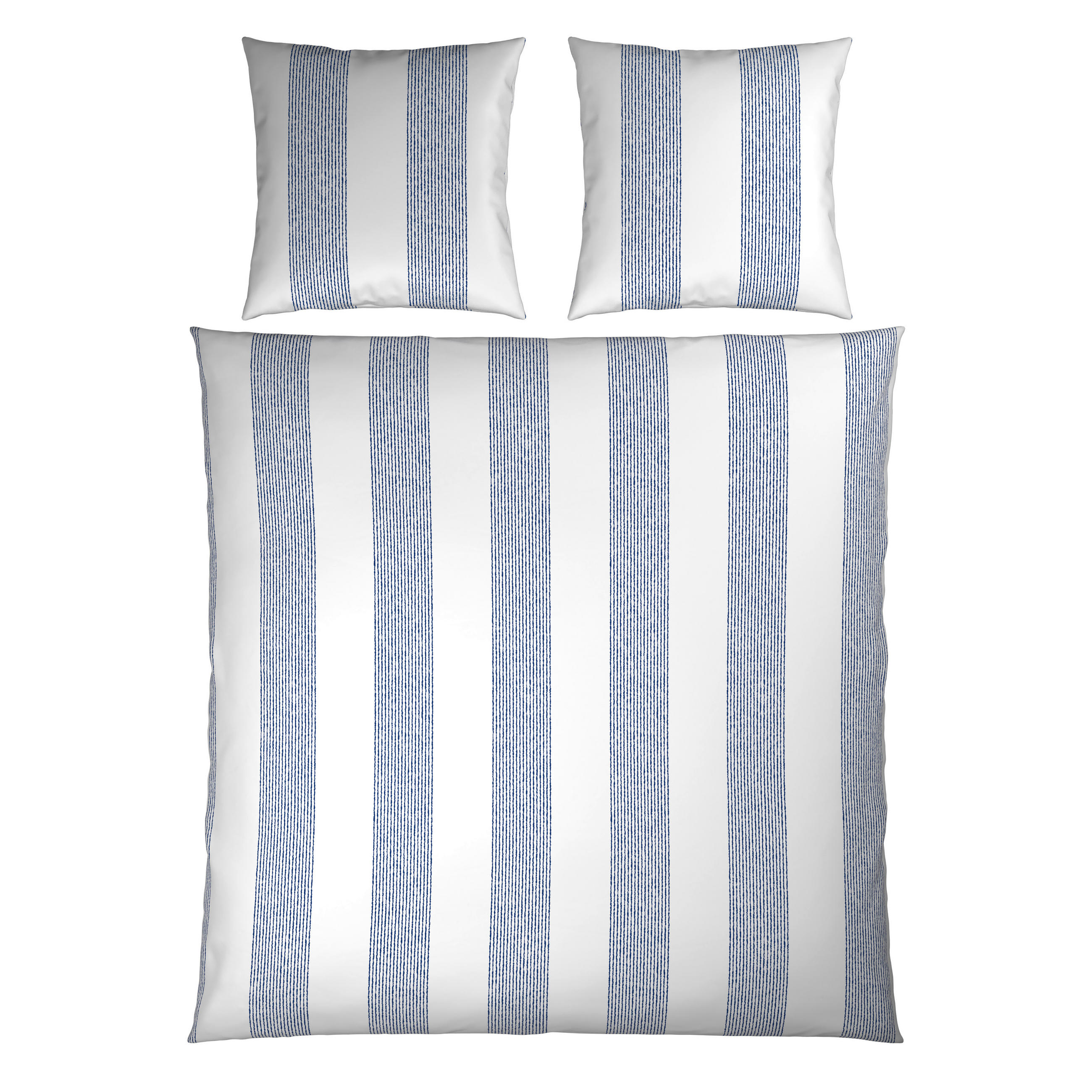 BETTWÄSCHE Satin 200/200 cm  - Blau/Weiß, Design, Textil (200/200cm) - Novel