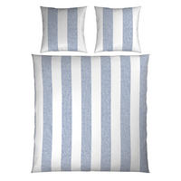 BETTWÄSCHE Satin 200/200 cm  - Blau/Weiß, Design, Textil (200/200cm) - Novel