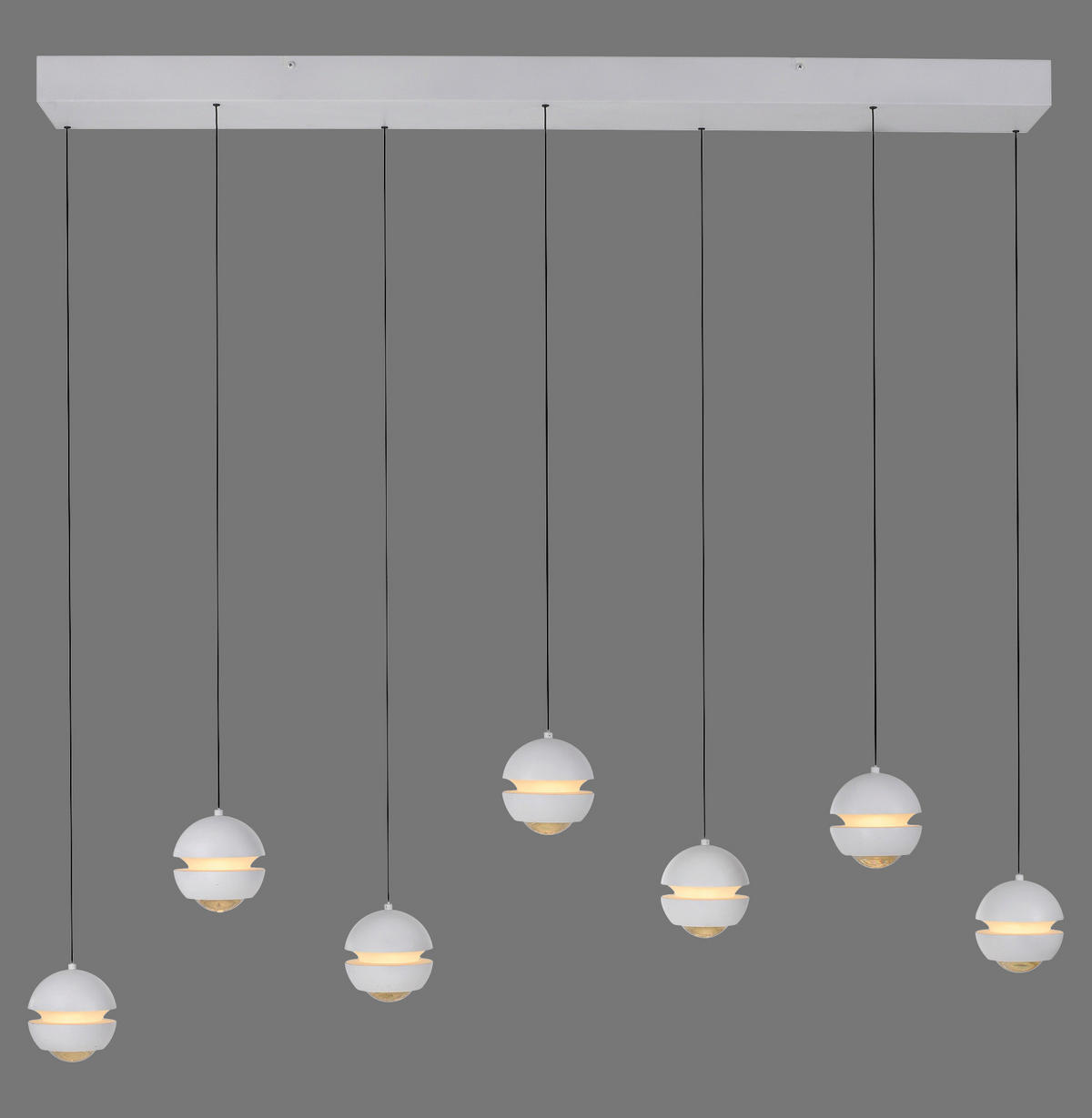 LED-PENDELLEUCHTE 90/30/220 cm  - Weiß, Design, Kunststoff/Metall (90/30/220cm) - Schöner Wohnen