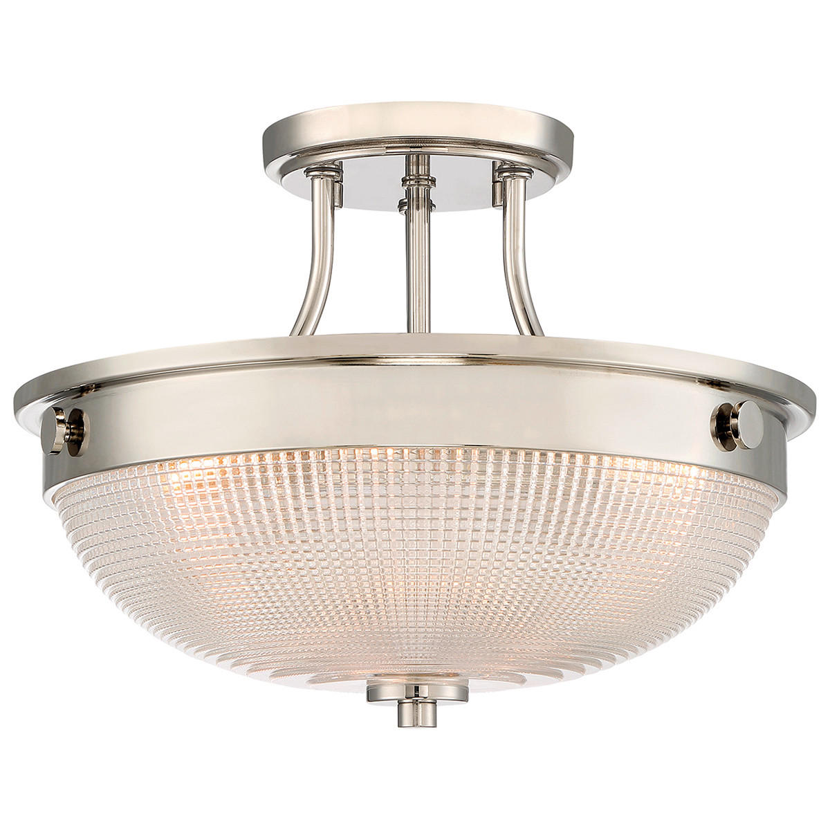 STROPNA SVETILKA Elstead Mantle 32.7/24.6 cm   - barve niklja, Konvencionalno, kovina/steklo (32.7/24.6cm) - Elstead Lighting