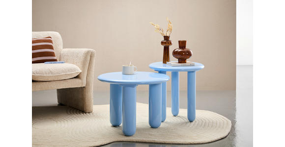 BEISTELLTISCH in Holzwerkstoff 60/60/45 cm  - Blau, Design, Holzwerkstoff (60/60/45cm) - Novel