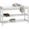 CIPŐSPOLC 80/52/30 cm  - fehér, Design, textil/fém (80/52/30cm) - Carryhome