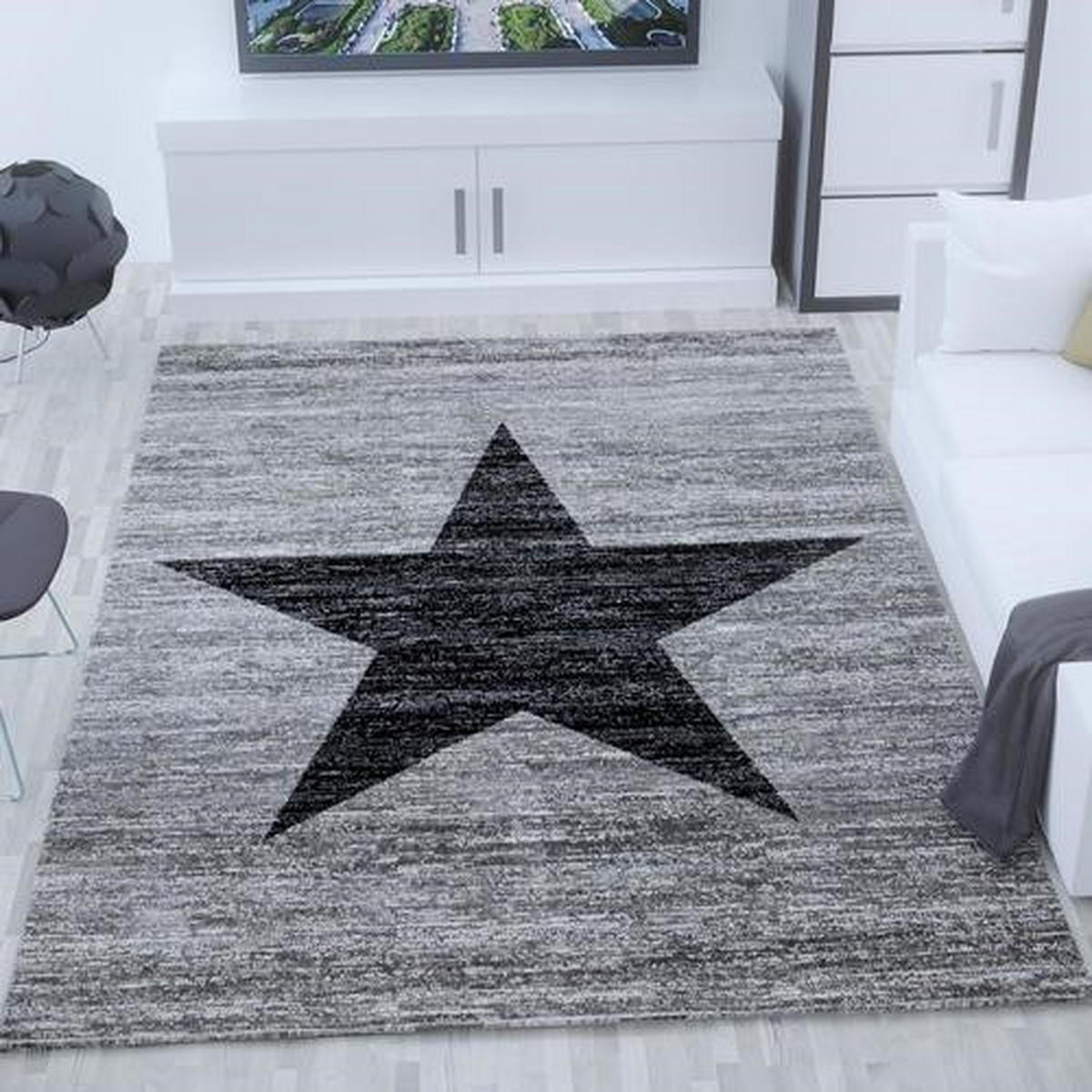 WEBTEPPICH 80/150 cm Grau  - Grau, MODERN, Textil (80/150cm)
