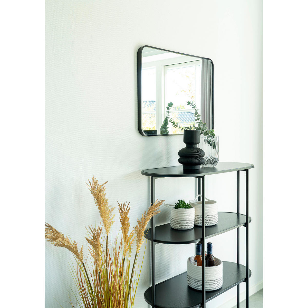 REGAL  85/111/36 cm Schwarz  - Schwarz, Design, Holzwerkstoff/Metall (85/111/36cm) - MID.YOU
