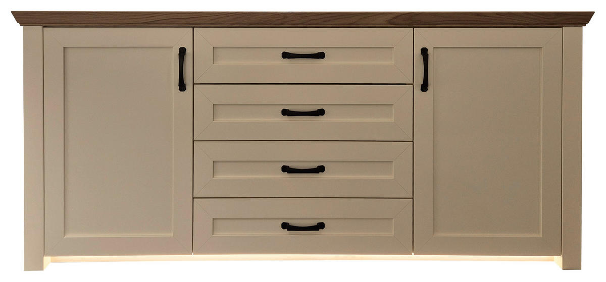 SIDEBOARD Creme, Eichefarben  200/79/43 cm  - Eichefarben/Creme, LIFESTYLE, Holz/Holzwerkstoff (200/79/43cm) - Landscape