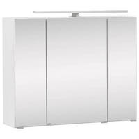 SPIEGELSCHRANK 80/64/20 cm  - Weiss/Alufarben, Konventionell, Glas/Holzwerkstoff (80/64/20cm) - Held