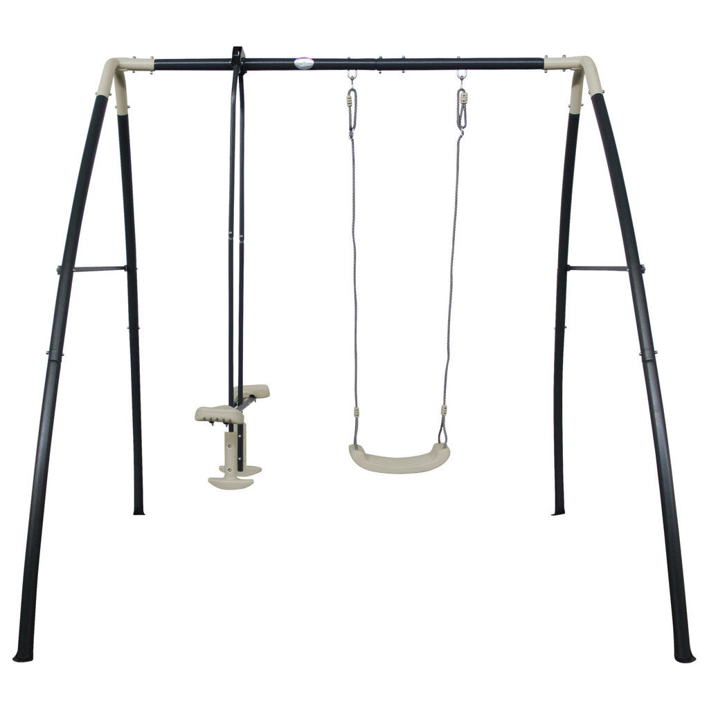 Thumbnail - Ambia Garden Schaukel, Anthrazit, Creme, Metall, Kunststoff, 210x220x238 cm, EN 71, CE, Outdoor Spielzeug, Schaukeln