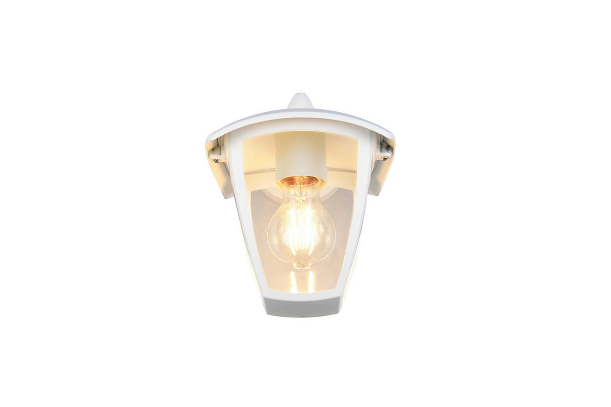 AUSSENWANDLEUCHTE Venta 17/24/20 cm  - Transparent/Weiß, KONVENTIONELL, Kunststoff/Metall (17/24/20cm) - Trio Leuchten