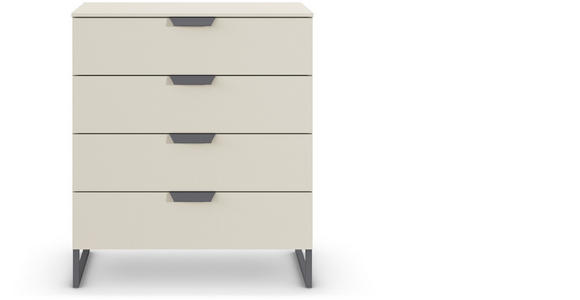 KOMMODE in 80/92/42 cm - Champagner/Dunkelgrau, Design, Holzwerkstoff/Metall (80/92/42cm) - Carryhome