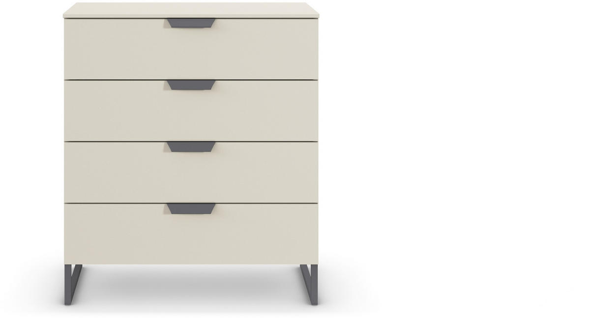 KOMMODE  in 80/92/42 cm  - Champagner/Dunkelgrau, Design, Holzwerkstoff/Metall (80/92/42cm) - Carryhome