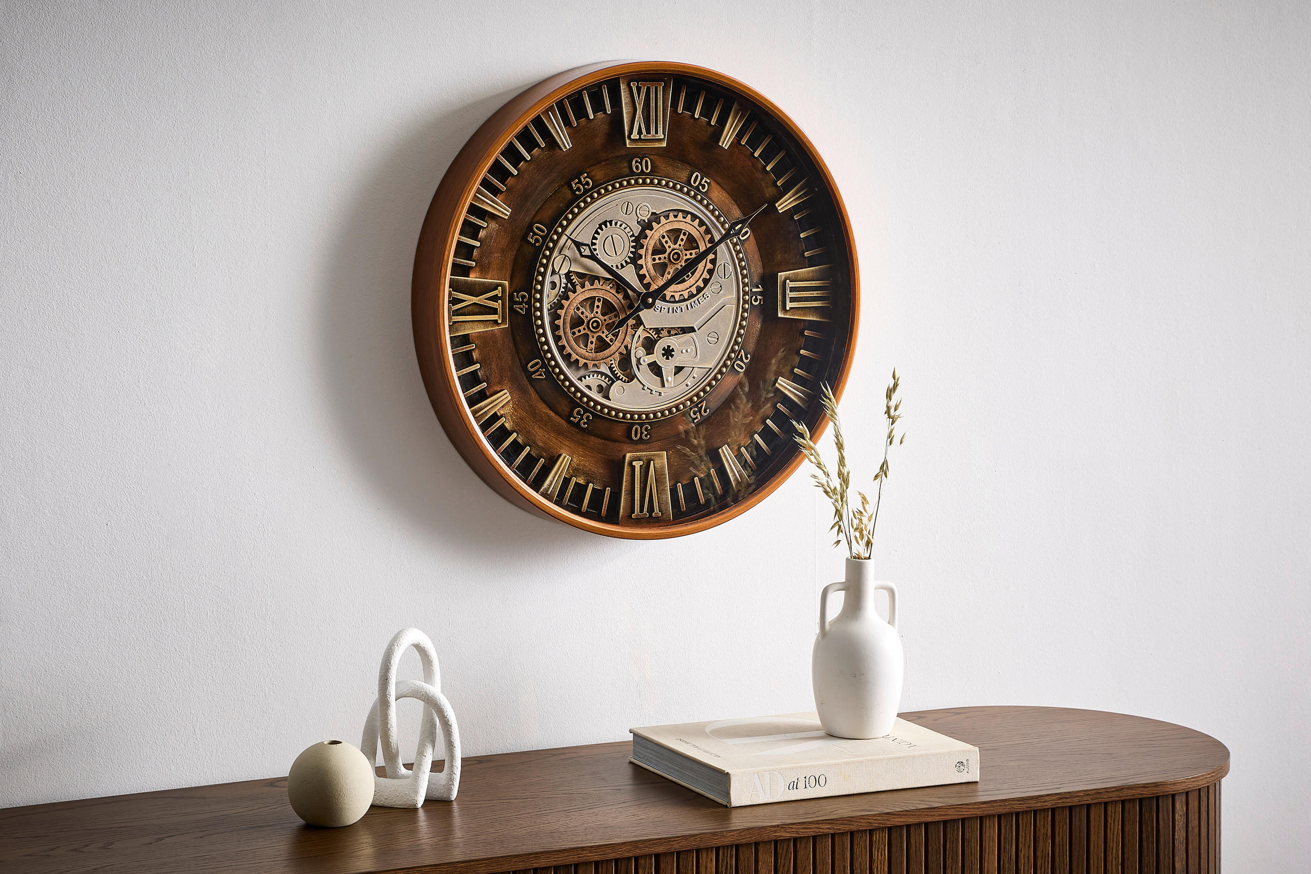 WANDUHR  Goldfarben  - Goldfarben, Trend, Glas/Kunststoff (59/8/59cm) - Landscape