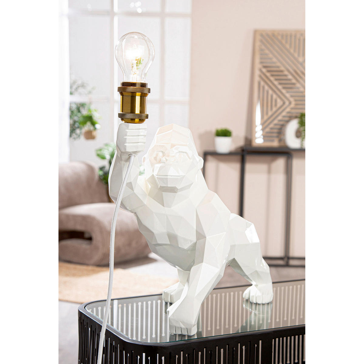 TISCHLEUCHTE - Weiss, Basics, Kunststoff (21/41/45cm)