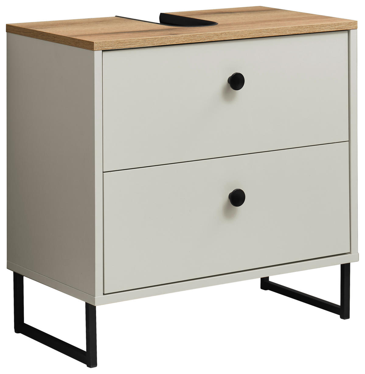 WASCHBECKENUNTERSCHRANK 60/60/35 cm  - Kaschmir/Eichefarben, MODERN, Holzwerkstoff/Kunststoff (60/60/35cm) - MID.YOU