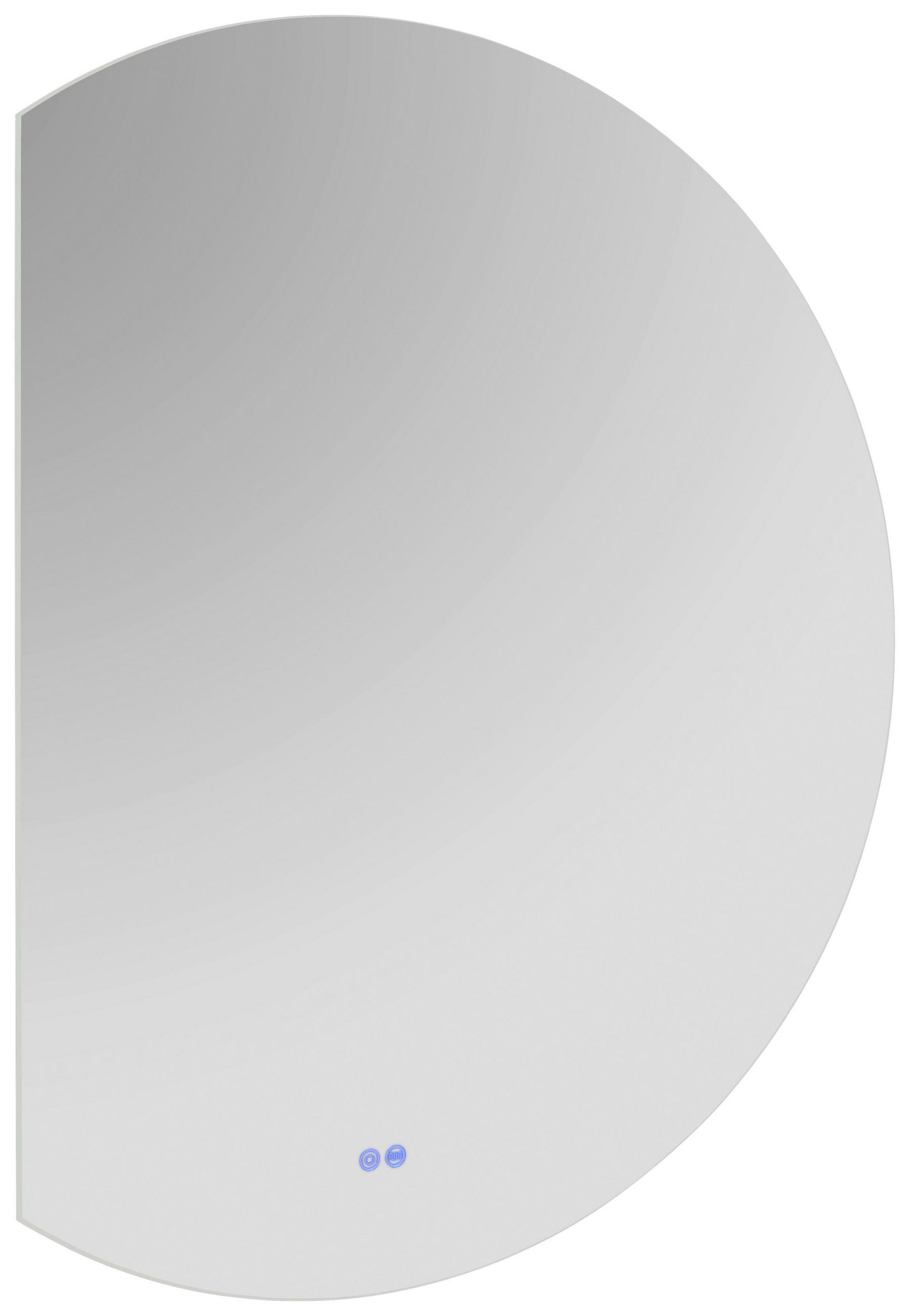 Leuchtspiegel Luisa 100/80/3,5 cm  - Silberfarben, MODERN, Glas (100/80/3,5cm)