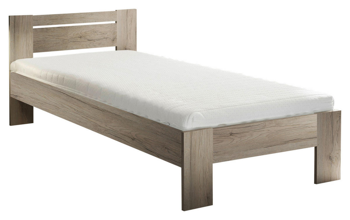 BETT 90/200 cm  in Eiche San Remo  - Eiche San Remo, KONVENTIONELL (90/200cm) - Boxxx