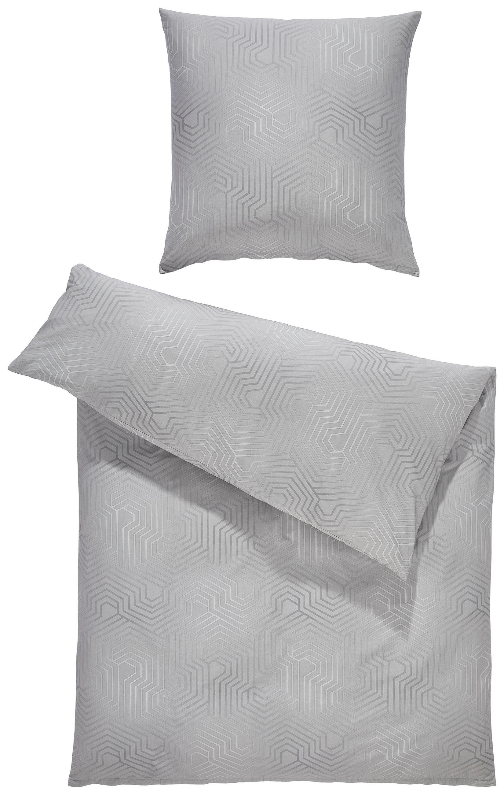 BETTWÄSCHE Atelier Makosatin 135/200 cm  - Silberfarben, Design, Textil (135/200cm) - Estella