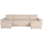 Wohnlandschaft inkl. Funktion Beige Cord  - Beige/Schwarz, KONVENTIONELL, Textil (146/317/146cm) - Xora